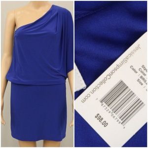 NWT Jessica Simpson blue cold shoulder dress sz S